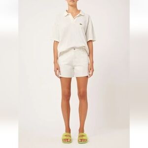 NWOT DL1961 Relaxed Vintage Raw Hem Zoie Shorts in White Size 28
